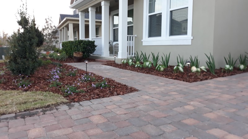 Paver patio construction