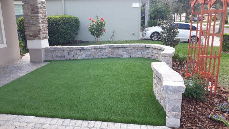 Artificial lawn installation