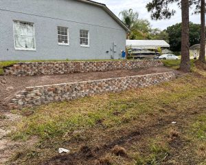 retaining wall installation gallery